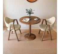 Set tavolo da pranzo per 2-3 pezzi piccolo tavolo rotondo da cucina in legno con sedie per spazi compatti - accogliente set dinette per sala da pranzo o ristorante