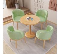 Set tavolo da pranzo per 4 persone, verde, ufficio, tavolo da ricevimento e sedia, mobili moderni negoziati per club e sale riunioni