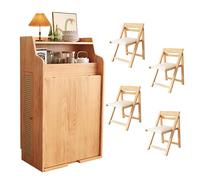 Set tavolo da pranzo pieghevole allungabile con porta di ricarica USB, contenitore a doppio strato, multifunzionale, per soggiorno e cucina