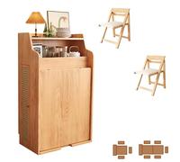 Set tavolo da pranzo pieghevole allungabile con porta di ricarica USB, contenitore a doppio strato, soluzione salvaspazio per soggiorno e cucina