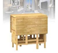 Set tavolo da pranzo pieghevole allungabile in legno massello con 4 sedie pieghevoli, design salvaspazio per ristorante, cucina, bar, ufficio