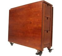 Set tavolo da pranzo pieghevole con ruote e cassetti, salvaspazio, 6-8 posti, mobili da cucina per riunioni di famiglia e piccole aree