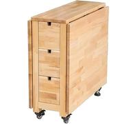 Set tavolo da pranzo pieghevole con ruote e cassetti, salvaspazio, 6-8 posti, mobili da cucina per riunioni di famiglia e piccole aree