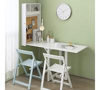 Set tavolo da pranzo pieghevole con sedie, design compatto a parete per cucina, soggiorno, ottimizzazione dello spazio