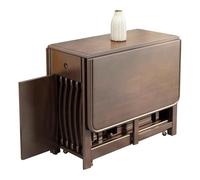 Set tavolo da pranzo pieghevole con sedie, tavolo pieghevole salvaspazio con cassetto portaoggetti e ruote, ideale per cucina, sala da pranzo, ristorante e piccoli spazi