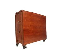 Set tavolo da pranzo pieghevole in legno massiccio per 6-8 persone, con ruote e cassetti, design salvaspazio per piccoli spazi, include 8 sedie