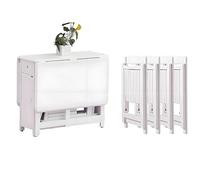 Set tavolo da pranzo pieghevole salvaspazio con 4 sedie, tavolo versatile per cucina, isola da pranzo, lavoro e studio, ideale per piccoli spazi