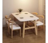 Set tavolo da pranzo quadrato con 4 sedie, perfetto per uso domestico e ristorante