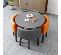 Set tavolo da pranzo quadrato con sedie, combinazione di tavolo da ricevimento e sedia in marmo per negoziazione ufficio