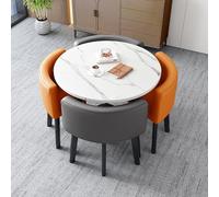 Set tavolo da pranzo quadrato con sedie, combinazione di tavolo da ricevimento e sedia in marmo per negoziazione ufficio