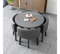 Set tavolo da pranzo quadrato con sedie, combinazione di tavolo da ricevimento e sedia in marmo per negoziazione ufficio