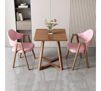 Set tavolo da pranzo quadrato con sedie imbottite per cucina, reception e ufficio