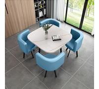 Set tavolo da pranzo quadrato con sedie, mobili moderni salvaspazio per salotto e soggiorno, ideale per trattative aziendali e combinazioni di pranzi