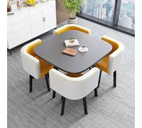 Set tavolo da pranzo quadrato per 4 persone, design moderno salvaspazio per piccoli appartamenti e sale da pranzo, mobili eleganti per la casa