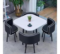 Set tavolo da pranzo rotondo compatto e sedie per cucina e bar per la colazione