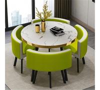 Set tavolo da pranzo rotondo compatto e sedie per cucina e bar per la colazione