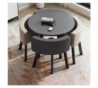 Set tavolo da pranzo rotondo con 4 sedie, tavolo da ricevimento per riunioni e negoziazioni, moderno tavolo da club per camere e cucine elegante combinazione di tavolo e sedie