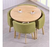 Set tavolo da pranzo rotondo con sedie, mobili salvaspazio per sala da pranzo, soggiorno e sale ricevimenti, tavolo da conferenza moderno per area salotto, 157,5 cm