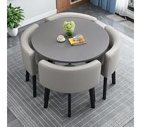 Set tavolo da pranzo rotondo da 80 cm, tavolo da ricevimento con sedie, semplice tavolino da caffè e sedie, per sala conferenze, hotel, balcone, caffetteria, sala riunioni, design moderno ed elegante