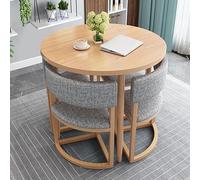 Set tavolo da pranzo rotondo e sedia, versatile per ufficio, reception e casa, mobili per il tempo libero, per salotto e soggiorno