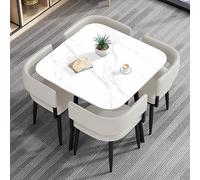 Set tavolo da pranzo rotondo e sedie, moderno tavolo da bar per la colazione, per casa, giardino e ristorante