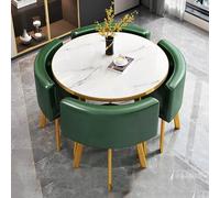 Set tavolo da pranzo rotondo per 4 persone, tavolo da conferenza salvaspazio con sedie per cucina, soggiorno, ufficio, reception, piccola sala riunioni