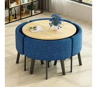 Set tavolo da pranzo rotondo per famiglia o ufficio, diametro 80 cm, con quattro sedie, ideale per ricevimenti, casa, ufficio o sala conferenze
