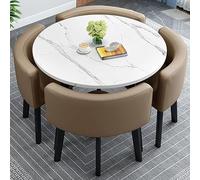 Set tavolo da pranzo rotondo salvaspazio compatto rustico semplice - Cucina Famiglia Sala conferenze - nr.24 80 * 75cm/31.5 * 29.5in