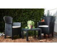 Set Tavolo E 2 Poltrone Con Cuscini: Antracite