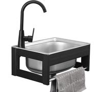 Set Tavolo E Sedia da Ricevimento da Ricevimento Tavolo E Sedia da Ricevimento Combinazione Tavolo da Negoziazione Tavolo da Conferenza Rotondo Set di Tavoli da Pranzo Adatto per Lo, Black, 38×32cm