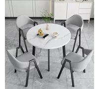 Set tavolo e sedia per ufficio e reception, robusto e piccolo, con base in metallo audace per casa, ufficio e sale riunioni, ideale per negoziazioni e collaborazioni