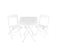 Set Tavolo e sedie da Giardino Bianco mobili