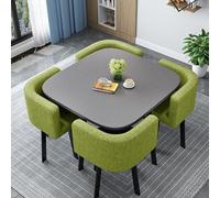 Set Tavolo E Sedie da Pranzo Tavolo da Pranzo Quadrati/Rotondo da 80 Cm E 4 Sedie Tavolo da Cucina Compatto per Piccoli Spazi per Sala da Pranzo Cucina Soggiorno Balcone,Clothd,80cm/31.5in