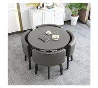 Set tavolo e sedie da ufficio grigio scuro Tavolo da pranzo per conferenza Piccolo Tavolo da pranzo rotondo Semplice Cucina Bar colazione per la casa Soggiorno