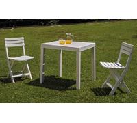 SET TAVOLO E SEDIE IN RESINA CLUB BIANCO
