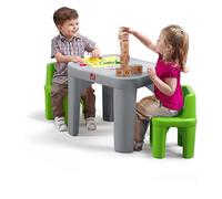 Set Tavolo e Sedie per Bambini in Plastica - Tavolino con 2 Sedie per Gioco