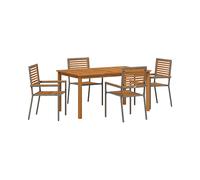 SET TAVOLO E SEDIE VIDAXL da pranzo da giardino 5 pezzi, polyrattan, 74x150x90 cm