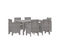 SET TAVOLO E SEDIE VIDAXL da pranzo per esterni, Rattan sintetico, 73x150x100 cm