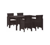 SET TAVOLO E SEDIE VIDAXL da pranzo per giardino, Polirattan, 73x150x100 cm