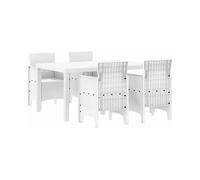 SET TAVOLO E SEDIE VIDAXL da pranzo per giardino, Polyrattan, 73x150x100 cm