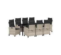 SET TAVOLO E SEDIE VIDAXL da pranzo per il giardino, Poly-Rattan sintetico, 73x200x80 cm