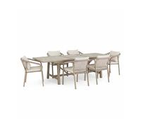Set Tavolo Kalimera Timber Allungabile + 6 Poltrone Bizzotto
