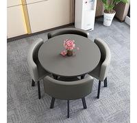 Set tavolo rotondo da bistrot e sedie, per ufficio, sala pausa, casa, balcone, piccolo salone, club, reception, tavolino da caffè, mobili per il tempo libero