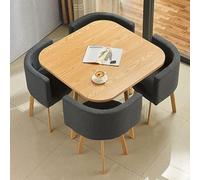 Set tavolo rotondo da ufficio da conferenza, 80 cm, tavolo da pranzo in legno con sedie, ideale per piccole sale riunioni, mobili semplici e moderni per ricevimenti e uso in ufficio