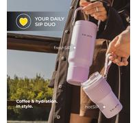 Set tazza da viaggio e bicchiere termici CHiATO Home hot & fresh SIP Soft Lavender - Lavanda