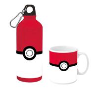 Borraccia + tazza in alluminio Educa Borras Pokémon Rouge 500 ml