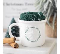 Set tazza e calzini "Baby It's Cold Outer", tazza in ceramica festiva con calzini comodi, regalo invernale perfetto per bevande calde e comfort