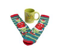 Set Tazza Verde E Calzini The Grinch - Idea Regalo Natalizia Divertente Con Design Coordinato E Confezione Originale