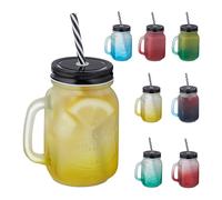 Set tazze con tappo Bicchieri per cocktail estivi 400 ml 8 pz. Lavabile