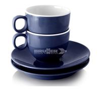 Set tazzine campeggio 2 pz melamina con piatto DOLOMIT Blu 0830055C C22
